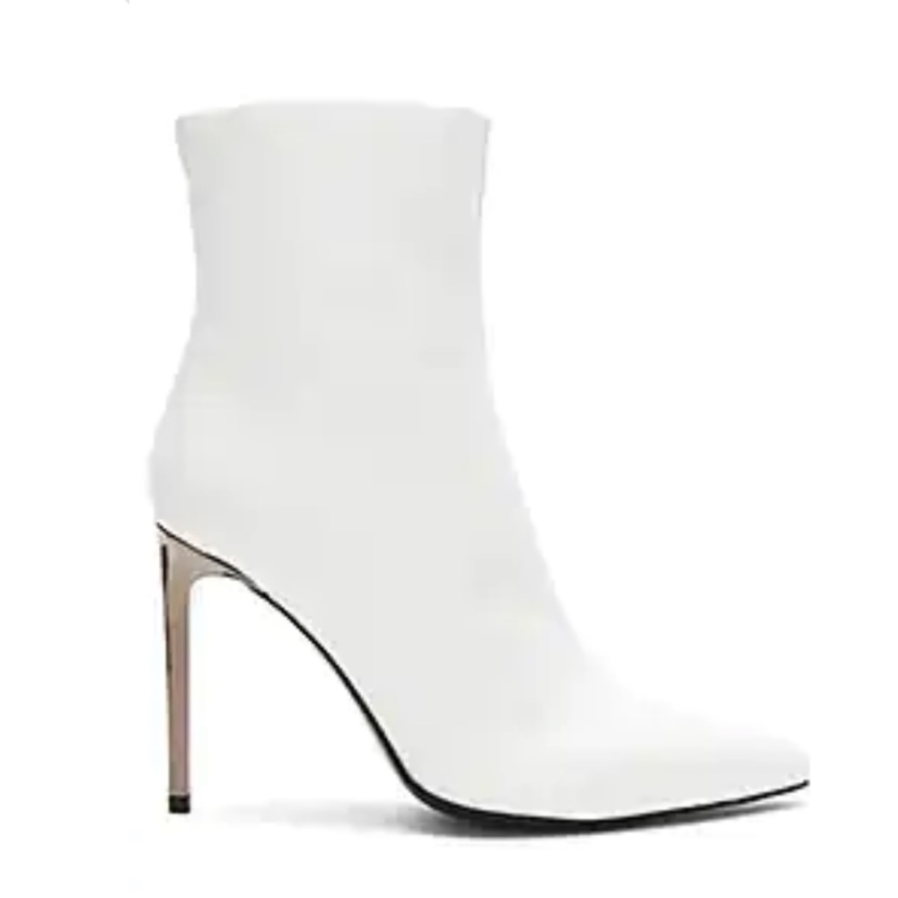 Rag & Bone Wes Boot in White Metallic Heel Size 38